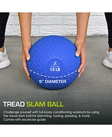 ProsourceFit Tread Slam Ball 15 lb