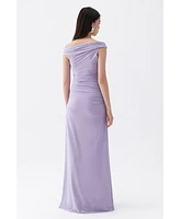 Nocturne Women's Long Dress with Accessory Detail