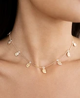 Ettika 18k Gold Plated Swirled Shell Dangle Charm Necklace