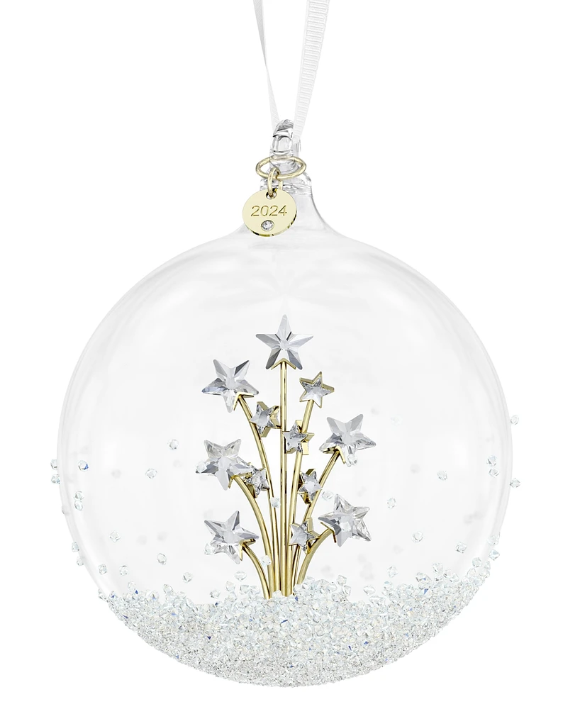 Swarovski Ball with Fireworks Stars Hanging Crystal Ornament