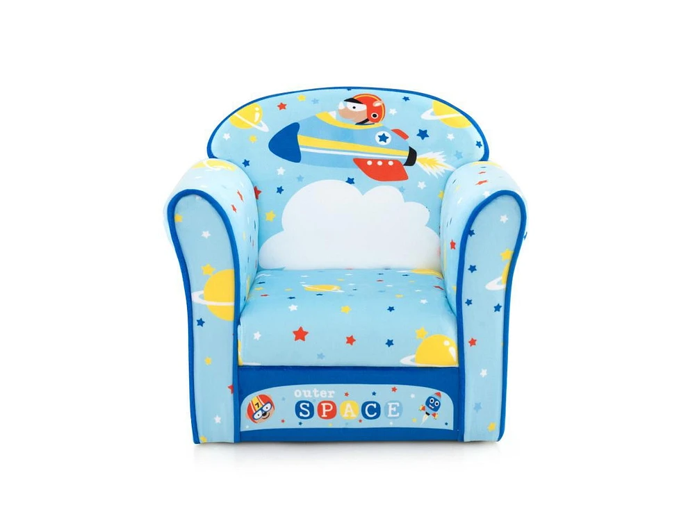 Slickblue Toddlers Sofa Chair with Velvet Fabric Cover High Density Sponge Filling