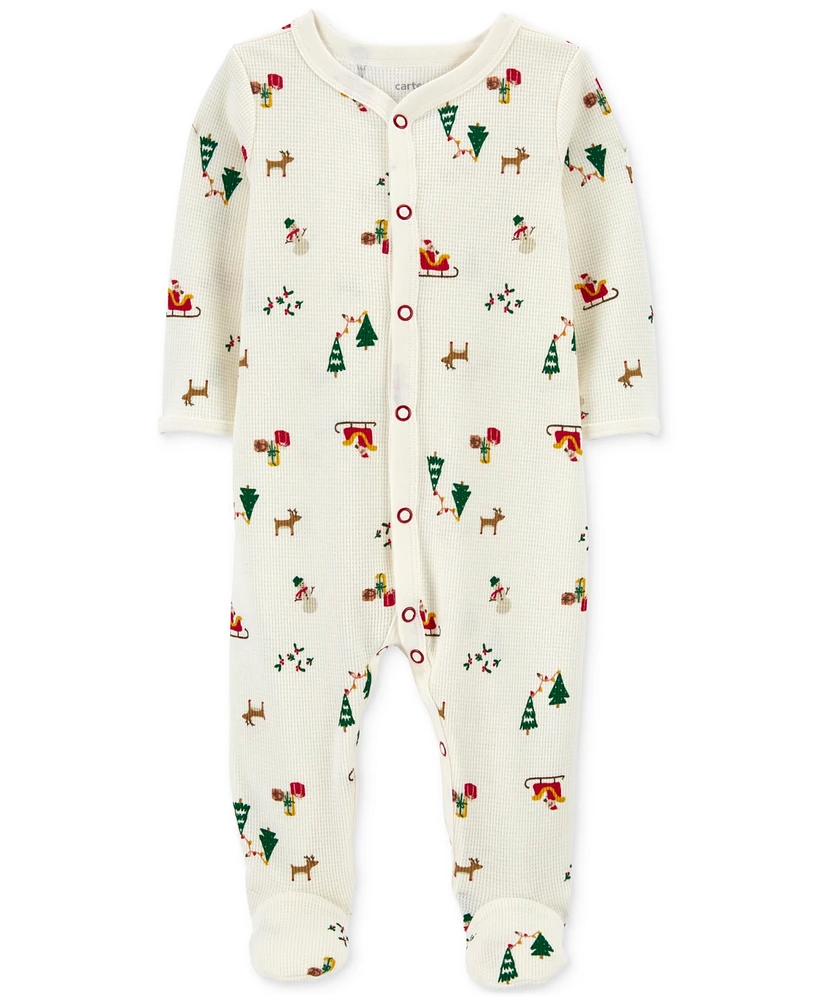 Carter's Baby Christmas Snap-Up Thermal Sleep & Play Footed Pajamas