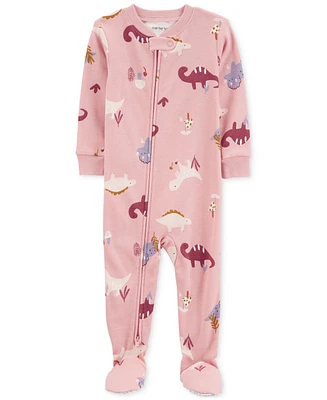 Carter's Baby Boys and Girl 2 Way Zip One-Piece 100% Snug Fit Cotton Footed Pajamas