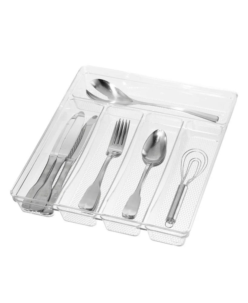 Oggi 5-Compartment 13" x 9.25" x 1.75", Silverware Organizer