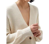 French Connection Women's Vhari Ribbed Button-Down Sweater Dress