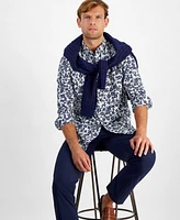 Club Room Men's Floral Poplin Shirt, Created for Macy's