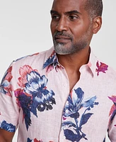 Club Room Men's Harrison Linen Floral Shirt, Created for Macy's