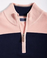 Club Room Men's Bold Stripe Quarter-Zip Sweater, Created for Macy's