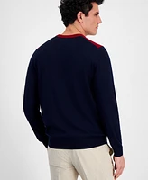 Club Room Men's Fox-Pattern Merino Crewneck Sweater, Created for Macy's