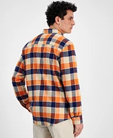 Club Room Men's Regular-Fit Plaid Flannel Shirt, Created for Macy's