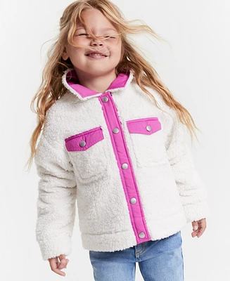 Epic Threads Girls Faux-Sherpa Trucker Jacket, Created for Macy's