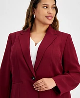 Kasper Plus One-Button Blazer