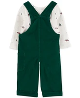 Carter's Baby Boys Holiday Thermal T-Shirt & Corduroy Overalls, 2-Piece Set