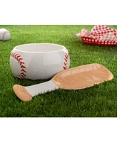 Godinger Baseball Bowl & Platter Set