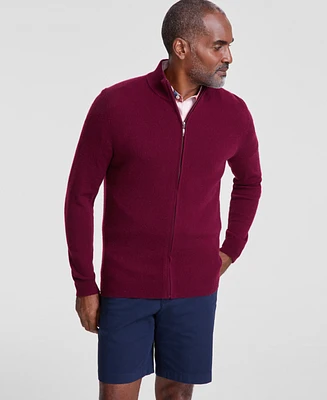 Club Room Men's Full-Zip Cashmere Sweater, Created for Macy's