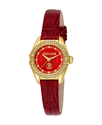 Roberto Cavalli Women's Quartz Leather Watch 26mm