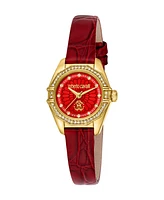 Roberto Cavalli Women's Quartz Leather Watch 26mm