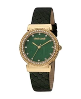 Roberto Cavalli Women's Quartz Leather Watch 32mm