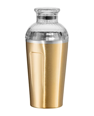 Oggi Groove 17oz. Double Wall Vacuum Insulated Stainless Steel Cocktail Shaker