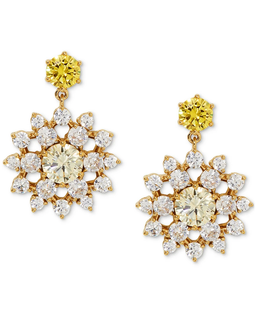 Eliot Danori 18k Cubic Zirconia Snowflake Drop Earrings