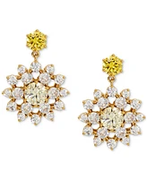 Eliot Danori 18k Cubic Zirconia Snowflake Drop Earrings