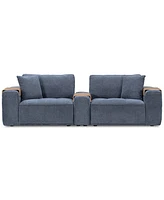 Nycolle 3-Pc. Modular Fabric Sofa with Console, Created for Macy's