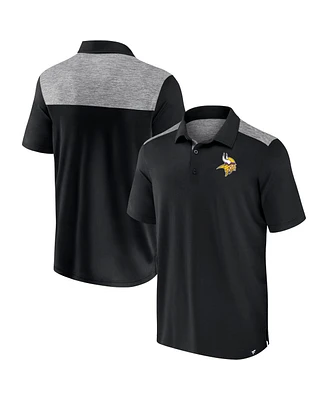 Fanatics Men's Black Minnesota Vikings Long Shot Polo Shirt