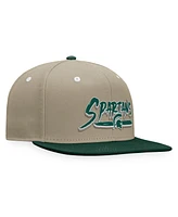 Top of the World Men's Khaki/Green Michigan State Spartans Land Snapback Hat