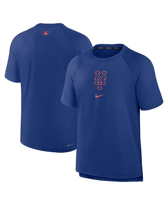 Nike Men's Royal New York Mets Authentic Collection Pregame Raglan Performance T-Shirt