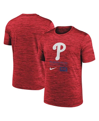 Nike Men's Red Philadelphia Phillies Large Logo Velocity T-Shirt