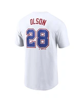 Nike Men's Matt Olson White Atlanta Braves City Connect Fuse Name Number T-Shirt