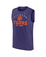 Nike Men's Purple Clemson Tigers Primetime Legend Lock Up Performance Muscle Tank Top