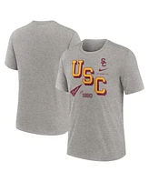 Nike Men's Heather Gray Usc Trojans Blitz Roll Call Tri-Blend T-Shirt