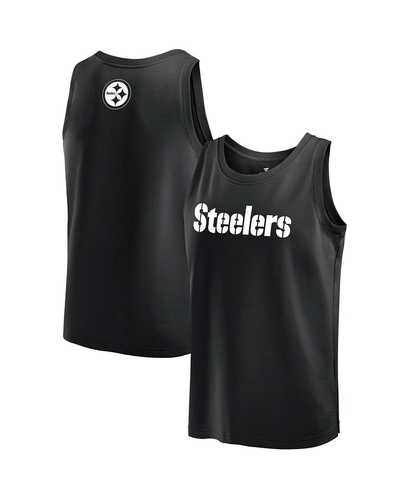 Fanatics Men's Black Pittsburgh Steelers Elements Tank Top