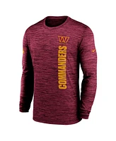 Nike Men's Burgundy Washington Commanders 2024 Sideline Velocity Performance Long Sleeve T-Shirt