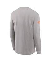 Nike Men's Gray Miami Dolphins Sideline Performance Long Sleeve T-Shirt