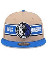 New Era Men's Tan/Blue Dallas Mavericks 2024 Nba Draft 9FIFTY Snapback Hat