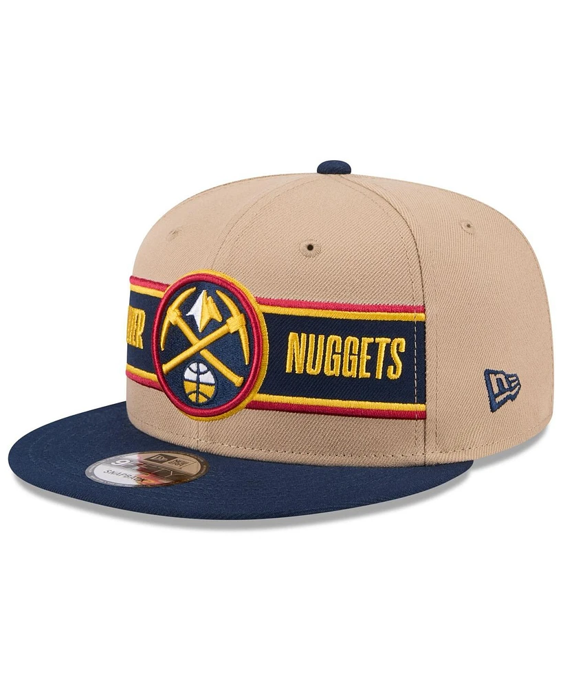 New Era Men's Tan/Navy Denver Nuggets 2024 Nba Draft 9FIFTY Snapback Hat