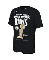 Nike Men's Black Boston Celtics 2024 Nba Finals Champions Celebration Trophy T-Shirt