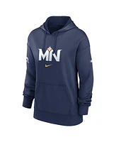 Nike Women's Navy Minnesota Twins 2024 City Connect Authentic Collection Practice Pullover Hoodie