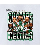 Fanatics Women's White Boston Celtics 2024 Nba Finals Champions Pull Up Jumper Caricature V-Neck T-Shirt