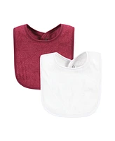 Hudson Baby Infant Girls Rayon from Bamboo Bib with Waterproof Lining 10pk, Pink One Size