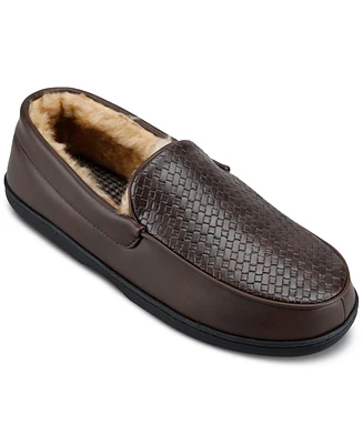 Haggar Men's Basketweave Embossed Venetian Indoor/Outdoor Slipper