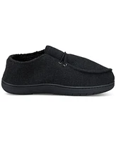 Haggar Men's Ribbed Fabric Chukka Boot Indoor/Outdoor House Slipper with Cozy Fleece Lining