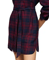 Tommy Jeans Women's Belted Checkered Shirt Dress