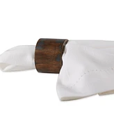 Design Imports Wood Band Napkin Ring Set of 6