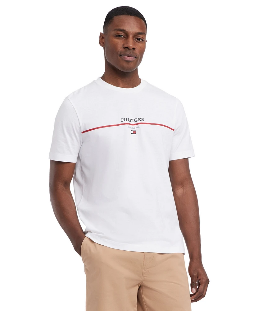 Tommy Hilfiger Men's Logo Stripe T-Shirt