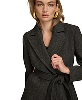 Donna Karan New York Women's Belted Notched-Collar Wrap Coat