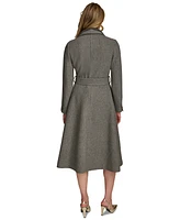 Donna Karan New York Women's Belted Wing-Collar Coat