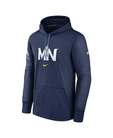 Nike Men's Navy Minnesota Twins 2024 City Connect Authentic Collection Practice Performance Pullover Hoodie